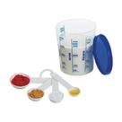 Conjunto Medida Certa Copo 400ml C/ Tampa + 4 Colheres de Medida - Injetemp