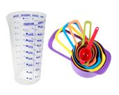 Conjunto Medidor Multiuso 6 Colheres c/ Copo Graduado 500ml