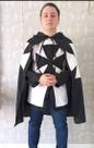 Conjunto Medieval Capa e Túnica Medieval Templário Halloween Traje Completo Conjunto Medieval Capa e Túnica Medieval Templário Halloween Traje Completo