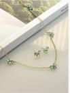 CONJUNTO MEIA FLOR DE CORAçAO TURMALINA VERDE FOL.