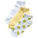 Conjunto Meias Soquetes 3 Pares Estampada Limonade e Branca Tamanho 27 ao 33 - Basic+