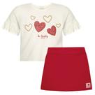 Conjunto Menina Alakazoo Blusa Algodão Penteado e Saia Moletom Vermelho Conjunto Menina Alakazoo Blusa Algodão Penteado e Saia Moletom Vermelho