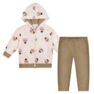 Conjunto Menina Alakazoo Jaqueta Moletom Felpado e Legging Molecotton Felpado Creme Tamanho:1