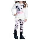 Conjunto Menina Alakazoo Moletinho Panda Branco 6528