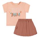 Conjunto Menina Angerô Blusa Algodão e Saia Balonê Microfibr Tamanho:8Cor:Igual da foto