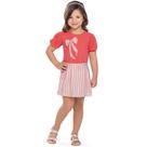 Conjunto Menina Angerô Blusa Algodão e Saia Moletinho c/ Lis Tamanho:4Cor:Igual da foto