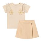 Conjunto Menina Angerô Canelado Blusa Bordada e Short Saia O Tamanho:6Cor:Igual da foto