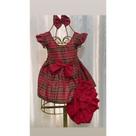 Conjunto Menina Bebê Carinho Xadrez RF03 + Calcinha