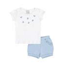 Conjunto Menina Bebê Manga Curta Pulla Bulla Ref. 50517