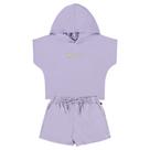 Conjunto Menina BGR Blusa e Shorts em Moletinho - Roxo