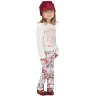 Conjunto Menina Blusa Branca Flores Love e Calça Skinny Estampada Gabriela Aquarela Conjunto Menina Blusa Branca Flores Love e Calça Skinny Estampada Gabriela Aquarela