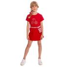 Conjunto Menina Blusa E Short Saia Vermelho Cerejinha By Gus