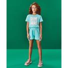 Conjunto Menina Blusa estampa Shine e Shorts Azul Claro Beli.me Conjunto Menina Blusa estampa Shine e Shorts Azul Claro Beli.me