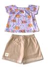 Conjunto Menina Blusa Favinho E Shorts Kamylus Lilas Conjunto Menina Blusa Favinho E Shorts Kamylus Lilas