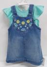 Conjunto Menina Blusa Jardineira Vestido Jeans Paraiso 17096