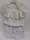 Conjunto Menina Blusa Linho Bermuda Estampada Paraiso 17149