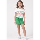 Conjunto Menina Blusa Malha Morangos e Shorts Air Flow Kukiê Conjunto Menina Blusa Malha Morangos e Shorts Air Flow Kukiê