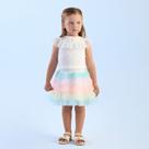Conjunto Menina Blusa Regata/Saia Tule Colorido Petit Cherie