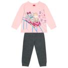 Conjunto Menina Blusão e Calça Moletom Apeluciado Quentinho