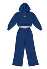 Conjunto menina calça wide leg em moletom flanelado malwee kids 16