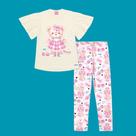 Conjunto Menina Cinti Blusa e Legging Estampa Ursinho