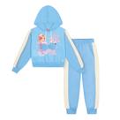Conjunto Menina Cinti em Moletom Estampa Boneca e Pompom Azul Tamanho:4