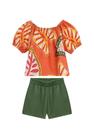 Conjunto Menina Estampado Shorts Nanai