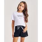 Conjunto Menina Forever Beautiful Blusa e Short Preto Beli.me