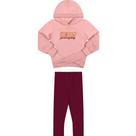 Conjunto Menina Inverno Casaco Moletom Com Capuz E Legging Cotton 2 peças - Angerô