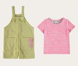 Conjunto Menina Jardineira em Moletinho Linho e Blusa em Cotton Light Infantil Menina - Malwee Kids