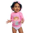 Conjunto Menina Kukiê Blusa, Calcinha e Chapéu c/ Proteção U Tamanho:3
