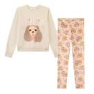 Conjunto Menina Kukiê Blusão em Moletom Peluciado e Leeging Fleece Luxo Tamanho:4