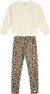 Conjunto menina legging oncinha em malha soft - carinhoso off white 6