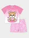 Conjunto Menina Little Bear Rosa Abrange