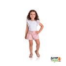 Conjunto menina - lovely - blusa cotton e short piquet