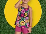 Conjunto menina M Short e blusa estampados Conjunto menina M Short e blusa estampados