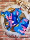 Conjunto Menina Malu Temático Lilo & Stitch ROSA+Short