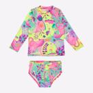 Conjunto Menina ML Malha UV Neon Print