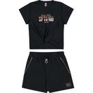Conjunto Menina Mod.me Blusa em Ribana e Shorts em Moletinho