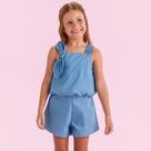 Conjunto Menina Petit Cherie Blusinha e Shorts Azul Jeans