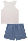 Conjunto Menina Regata Azul Juvenil Vic Vicky