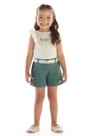 Conjunto Menina Regata Babado e Short Cinto Kiki Xodó Conjunto Menina Regata Babado e Short Cinto Kiki Xodó