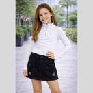 Conjunto Menina Saia Jeans e Blusa- Carinhoso