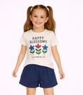 Conjunto Menina Short e Blusa Estampada Select Bege