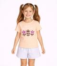 Conjunto Menina Short e Blusa Estampada Select Bege