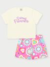 Conjunto Menina Sweet Flowers Natural Abrange