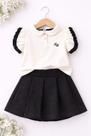 Conjunto menina trick nick Blusa polo com shorts saia preto