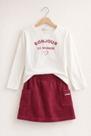 Conjunto menina Trick nick le monde blusa e saia veludo cereja