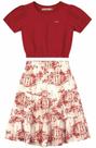 Conjunto Menina Veraneio Em Viscose Carinhoso Vermelho 14
