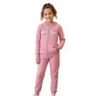 Conjunto Meninas Moletom com Capuz Blusa e Calça Inverno -